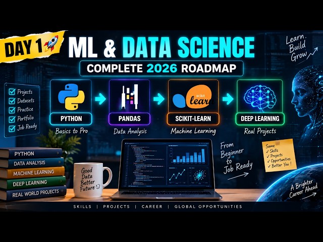 The Complete Machine Learning & Data Science Roadmap (2026 Bootcamp: Day 1)