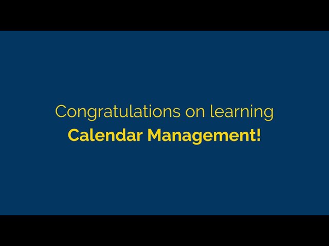 Calendar Management VA Crash Course Lesson #4