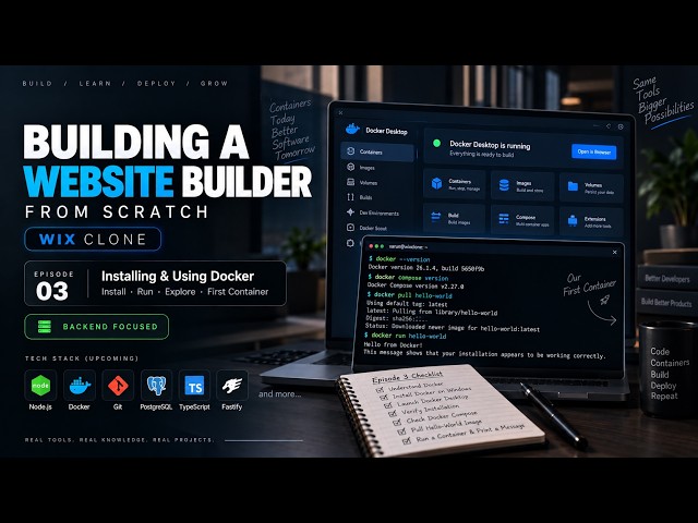 3. Building a Website Builder from Scratch (Wix Clone)  — Installing & Using Docker