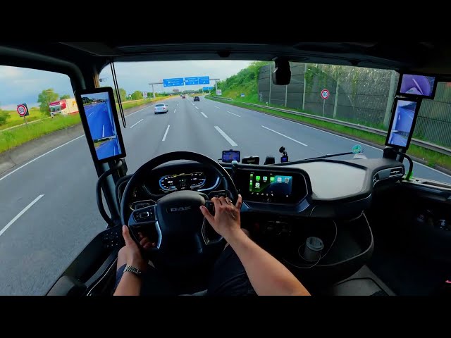 POV Trucking in Europe Leaving Germany Ferry to Netherlands Autohof 4K 60fps from Rostock No Music