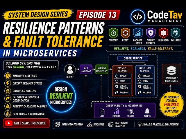 System Design Episode 13: Resilience Patterns & Fault Tolerance in Microservices