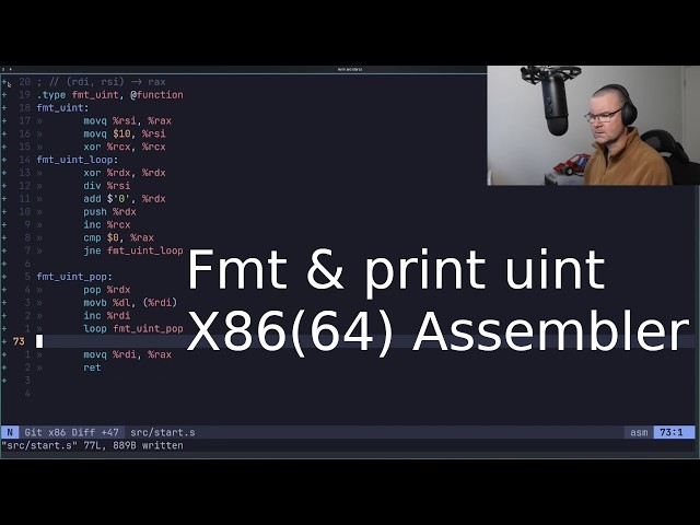 Format and print uint - X86 (64) Assembler - Part 3