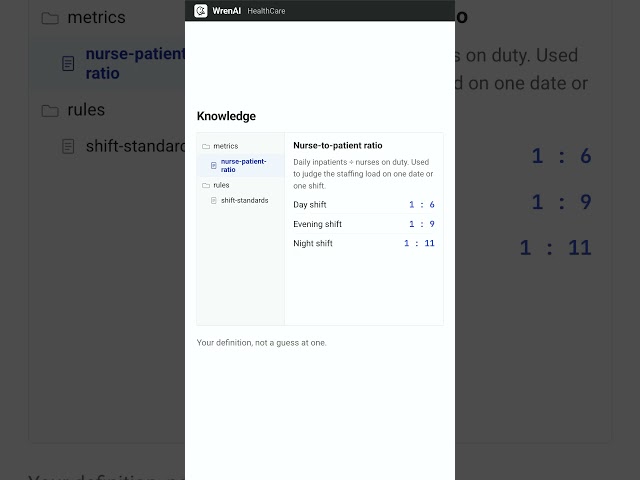 Closing the Context Gap: Clinical Knowledge in Wren AI