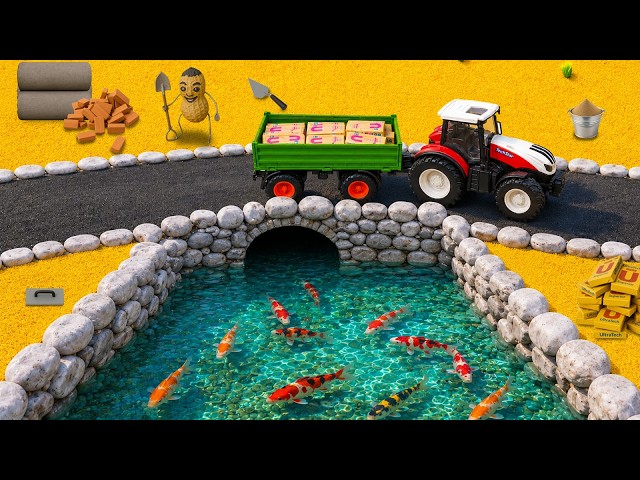 DIY Stone Arch Bridge Project - Building a Beautiful Rock Bridge and Crystal Clear Koi Fish Pond
