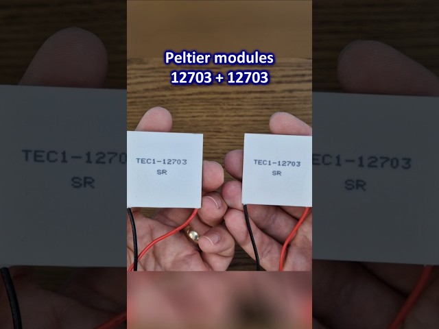 I tested 2 TEC1-12703 Peltier modules #peltier #experiment #test