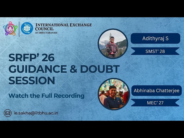 SRFP 2026 Guidance and Doubt Session