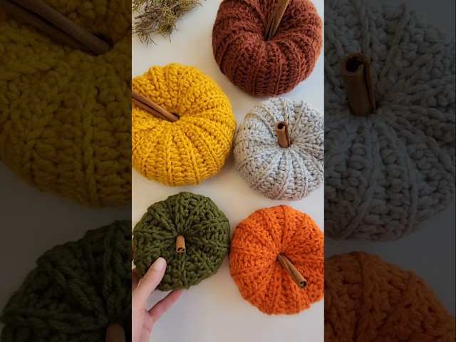 Crochet Pumpkin Pattern 🎃 | Easy Fall Crochet Decor #crochet #beginnersstitch