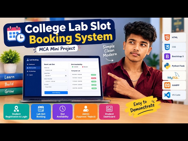 🎓 College Lab Slot Booking System | MCA Project | Python Flask + MySQL | தமிழ் | Student Booking 🚀💻🎓