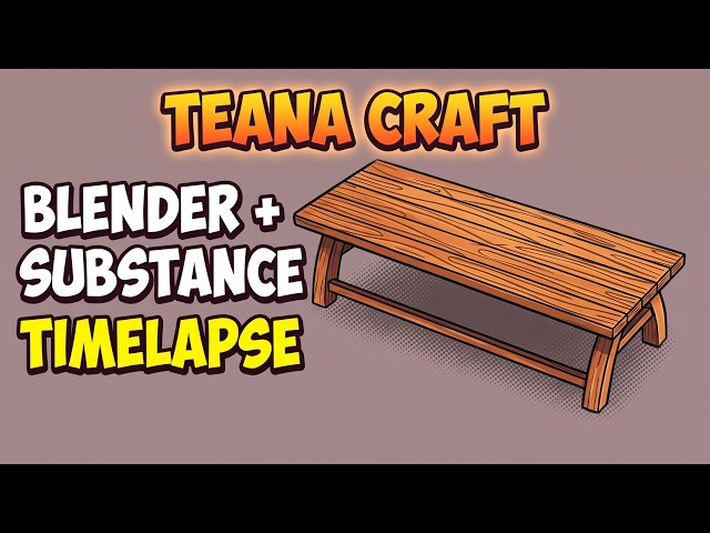 Stylized Park Table in Blender | ZBrush & Substance Painter Timelapse