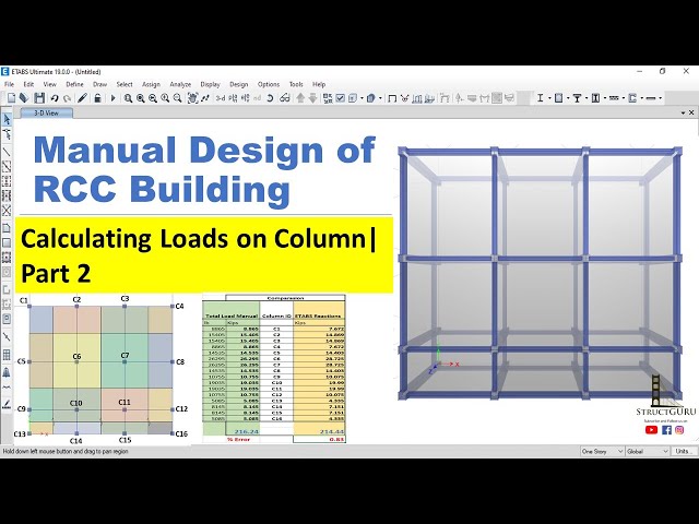 Calculating Load Distribution on Column | Manual Design of a RCC Building | Part 2