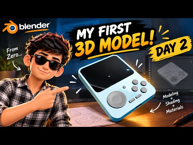 I Tried Making a Gaming Console in Blender! | Day 2