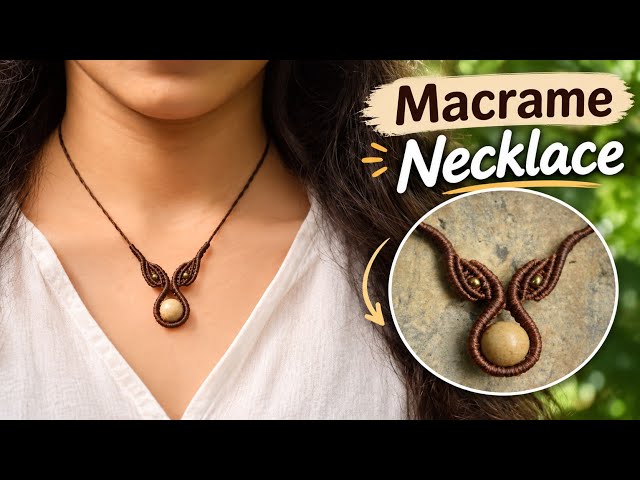 Easy Macrame Necklace Tutorial | DIY Jewelry Step by Step
