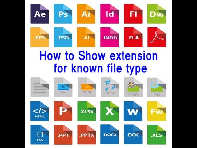 How to Show extension for known file type