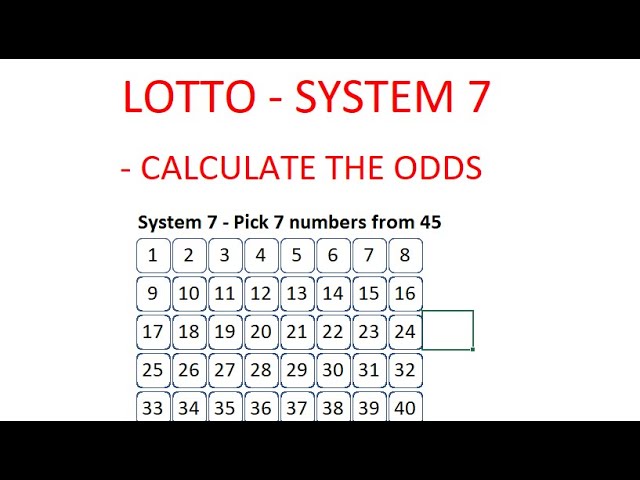 How to Calculate the Odds of Winning Lotto with System 7 - Step by Step Instructions - Tutorial