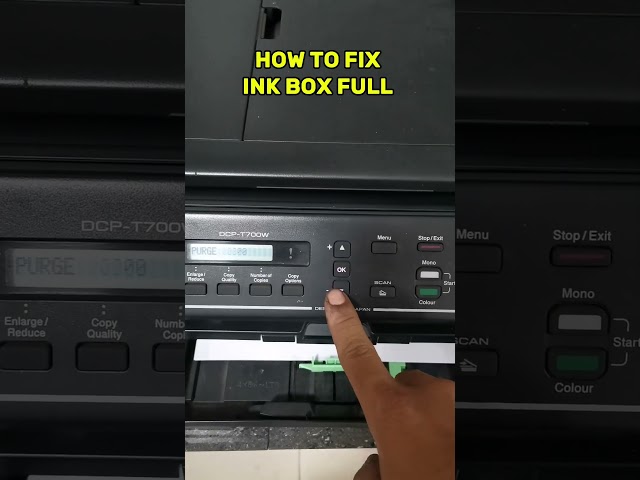 INK BOX FULL ERROR | BROTHER DCP-T700W FIXED.