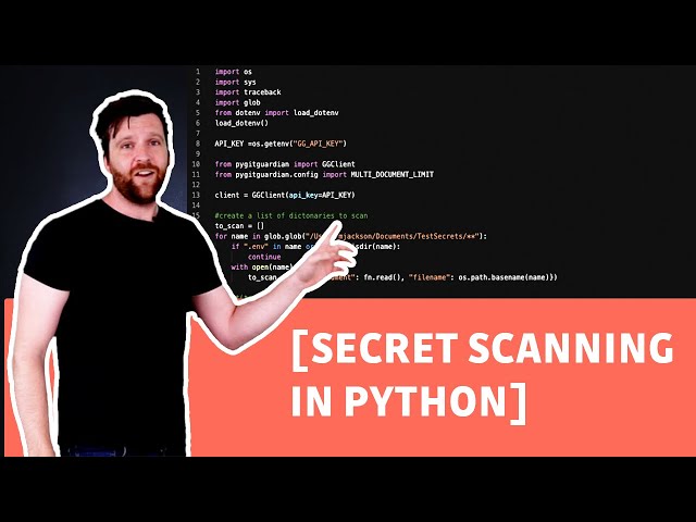 Detect secrets like API keys in using simple Python script