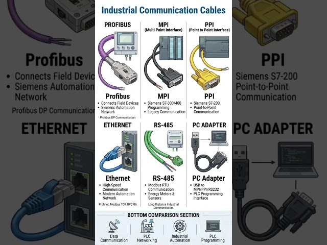 Industrial communication cable #cable #plc #protocol