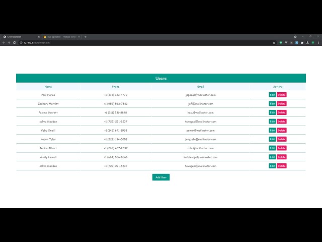 Firebase realtime database web application | CRUD Operation using Javascript