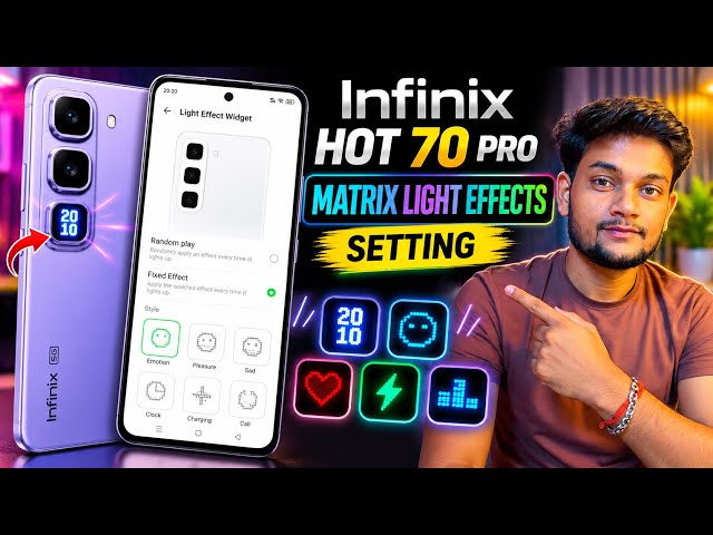 Infinix Hot 70 Pro Matrix Light setting 🔥Hidden Feature and tips tricks / Back light Setting