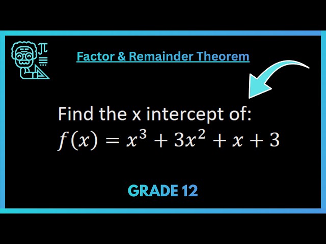 2) X-Intercept of Cubic Functions | Grade 12