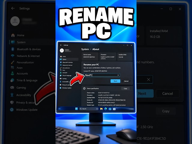 How to Rename Your Windows 11 PC or Laptop | Easy Tutorial