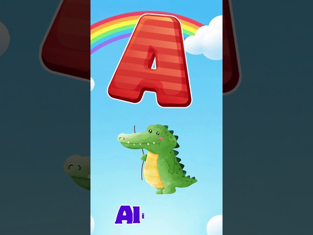 A is for Apple 🍎 # #alphabetsong #abcphonics #nurseryrhymes #abcsong #preschoollearning