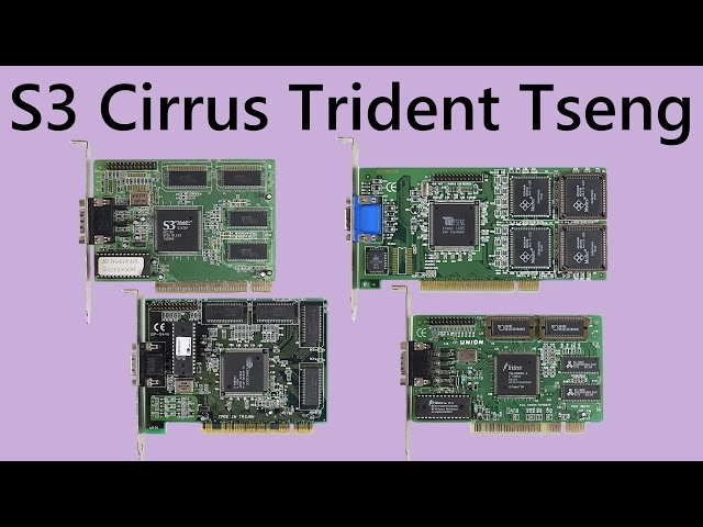 PCI Graphics Card Roundup S3 Cirrus Logic Trident Tseng