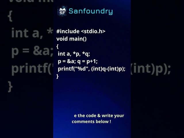 C Language Problem 14 | Sanfoundry | #Shorts