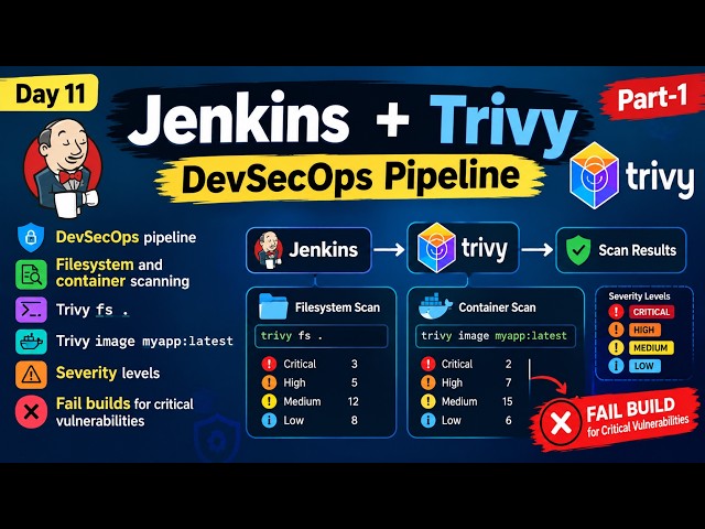 Day 11 — Jenkins + Trivy | DevSecOps Pipeline | Filesystem & Container Vulnerability Scanning