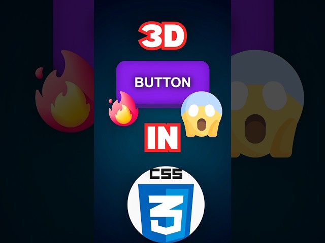 This 3D CSS Button Looks REAL 🤯#shorts