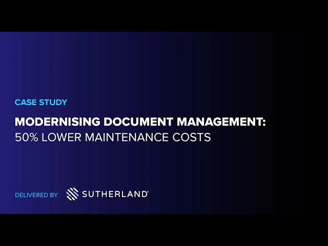 Telco  MODERNISING DOCUMENT MANAGEMENT 50% LOWER MAINTENANCE COSTS