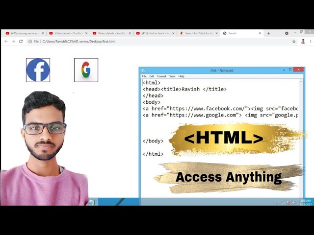html tutorial for beginners in hindi ||किसी भी वेबसाइट को Access करना सीखें। ||HTML tutorial