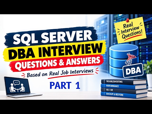 SQL Server DBA Interview Questions & Answers Based on Real Job Interviews | SQL Server #sqlserver