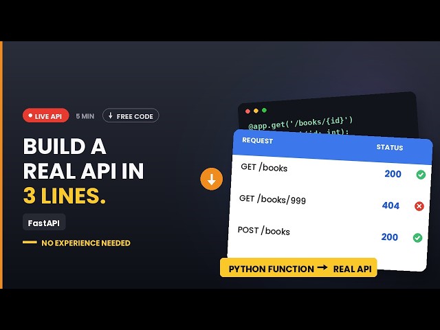 Python Build a Real API in 3 Lines: The Complete FastAPI Guide
