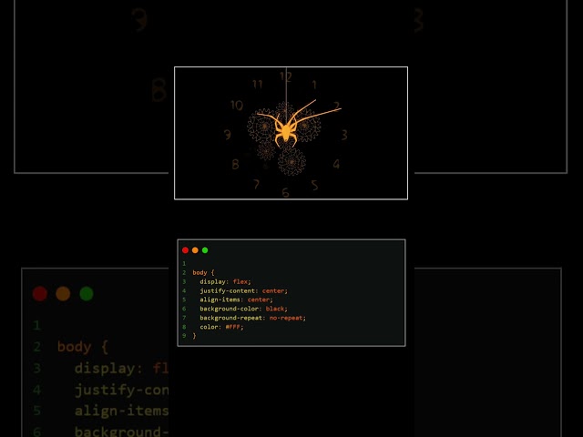 Interactive Spider Clock with HTML, CSS and JavaScript
