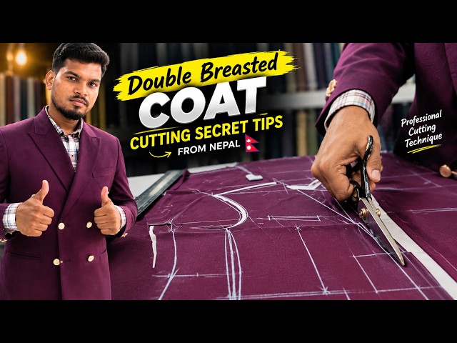 Double Breasted Coat Cutting | Secret Cutting Tips for Perfect fitting| Tailoring Tutorial and tips