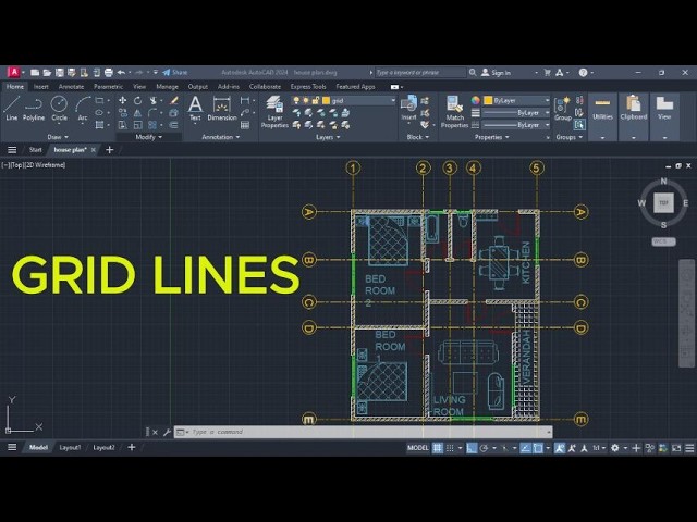How to Create Grid Lines in AutoCAD | Step-by-Step Tutorial