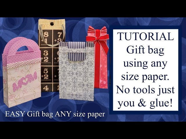 🛍 How-to Tutorial Easy DIY paper gift bag Birthday party Birthday Wedding Christmas #craft #giftbag