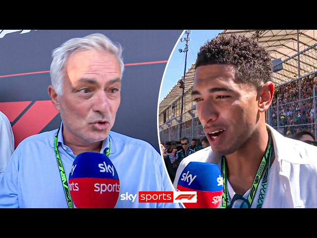Jude Bellingham, Jose Mourinho & Real Madrid team join Martin Brundle in chaotic Madrid gridwalk!