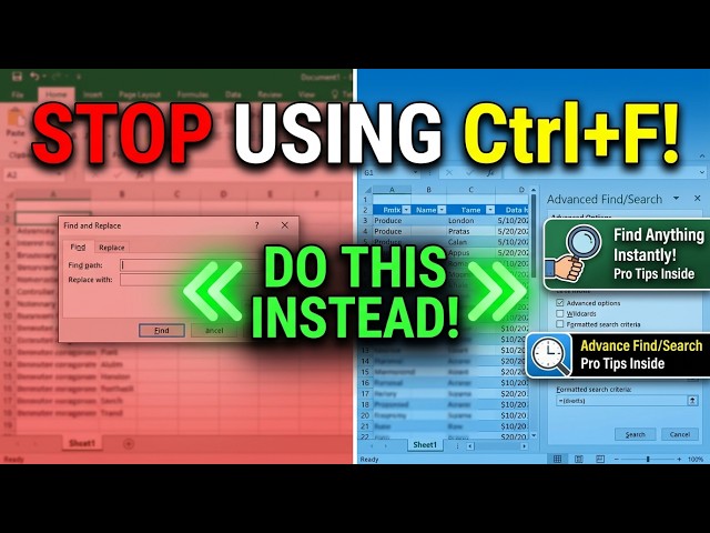 Stop Using Ctrl+F in Excel! (Do THIS Instead)