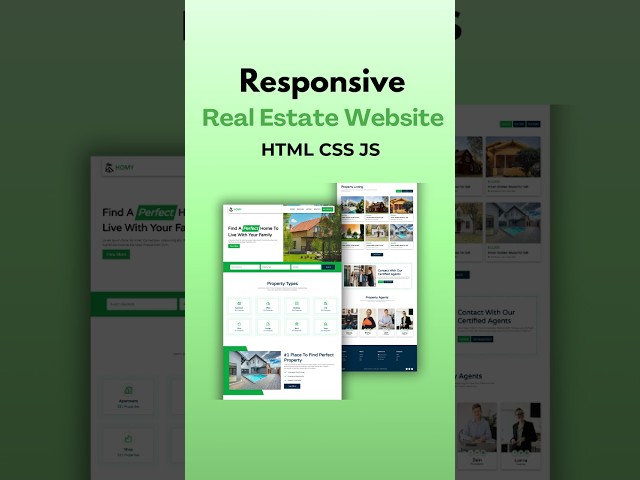 Design Real Estate website | HTML CSS & JavaScript #html #css #coding #javascript