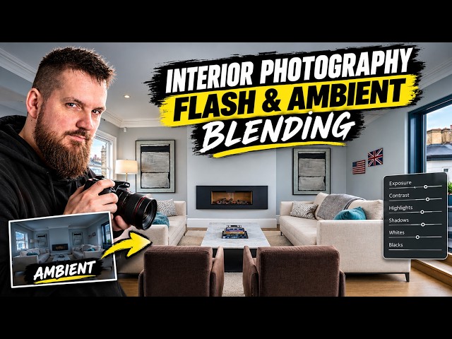 Interior & Real Estate Property Photography Editing Tutorial: Flambient (Flash & Ambient Blending)