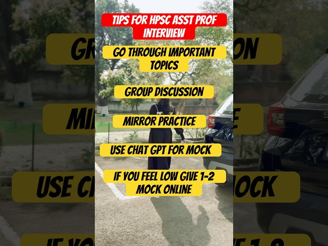 Tips for hpsc asst prof interview #hpsc#hpscpgtexams #ugcnet #hpscexam#motivation #uppsc #motivation