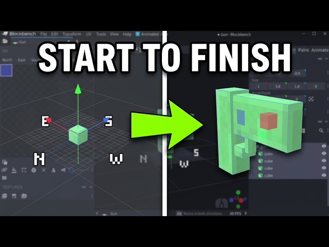 How to make a simple gun in blockbench! | Blockbench Tutorial