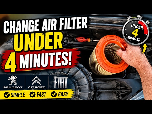 How to Change Your Fiat Ducato's Air Filter in Under 4 Minutes! Peugeot Boxster Citroën Relay