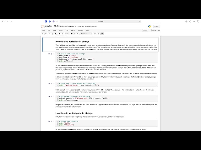 Python Code Along: How to work with strings in Python