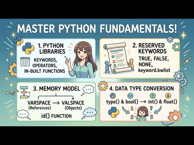 Master Python Fundamentals  Libraries, Keywords, & Memory Space Explained #codevibeofficial