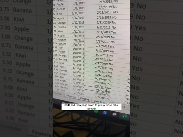 Tab Manipulation/Shortcuts in Excel📚