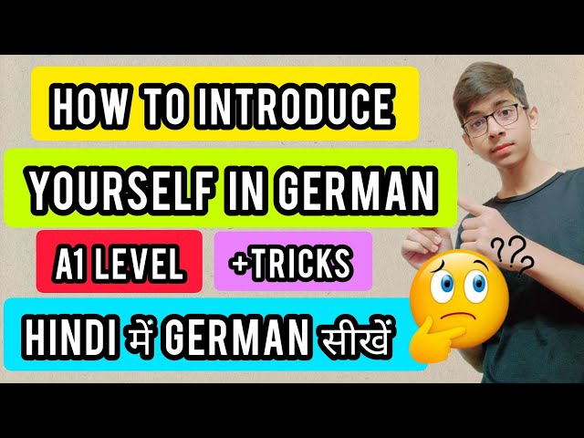 Learn German- How To Introduce Yourself In German Language II A1 Level II हिंदी में जर्मन सीखें