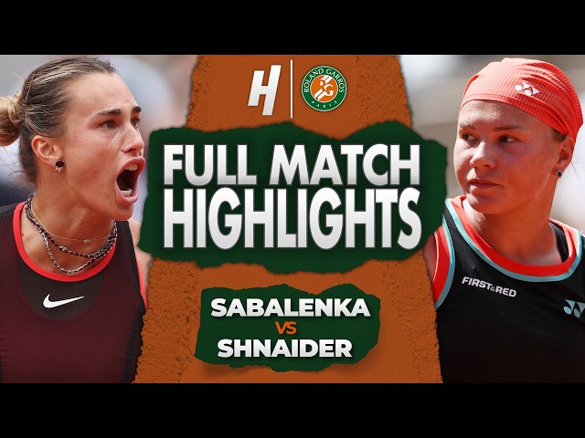 Aryna Sabalenka vs Diana Shnaider - FULL Quarterfinal Highlights 🔥 Roland Garros 2026